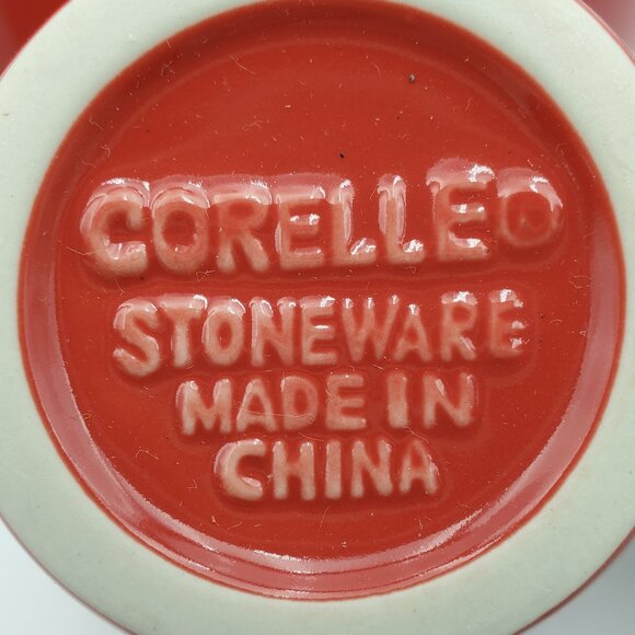 Corelle Urban Red Mugs Corning Red Stoneware Mugs - Picture 4 of 5